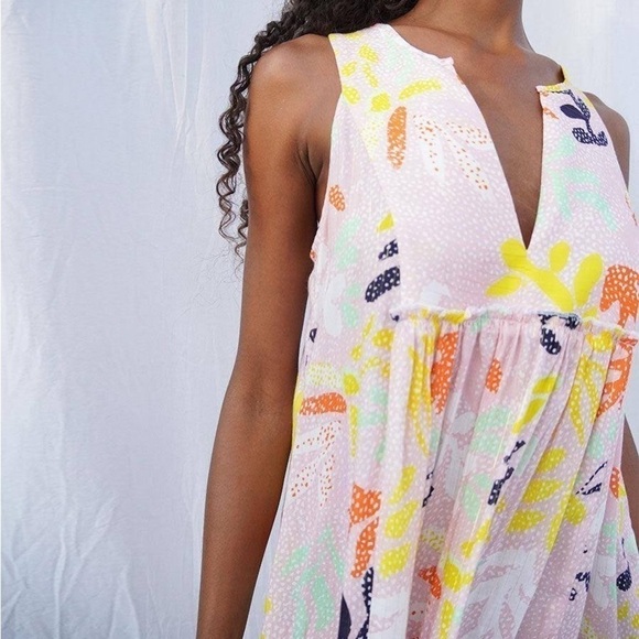 Lemlem NWOT Reef Bib Dress Multi Pink size small - Picture 6 of 13